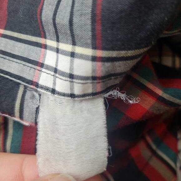 Vintage Ely Country Charmers Plaid Western Shirt Pearl Snap Size Medium - Picture 7 of 8